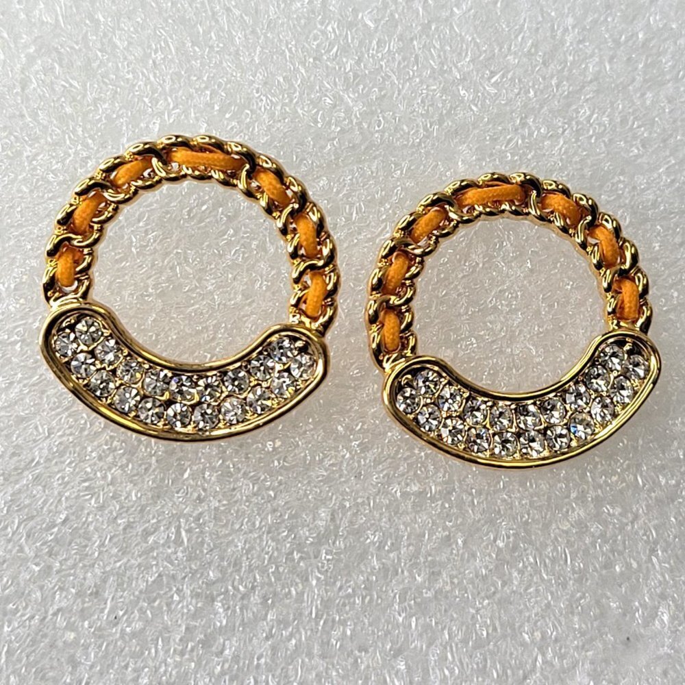 Orange Earrings Round Earrings